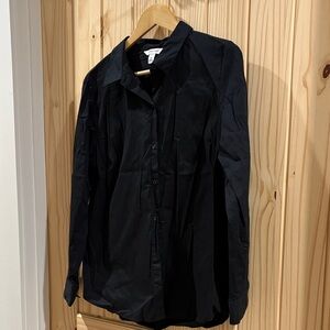 Nine West Black Collared Shirt